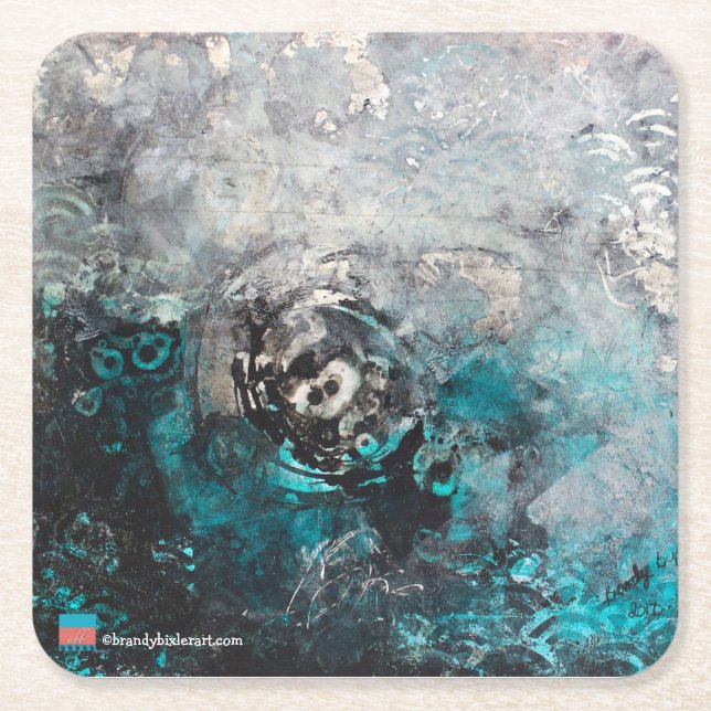 Porta-copo De Papel Quadrado Arte abstracta (Frente)