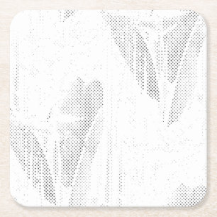 Porta-copo De Papel Quadrado Arte de linha, Seashell, Porta copos de papel Harp