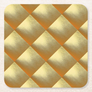 Porta-copo De Papel Quadrado Arte Dourada brilhante