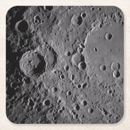 Porta-copo De Papel Quadrado Artemis II Lunar Craters