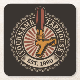 Porta-copo De Papel Quadrado Artesanato DE NOME Personalizado Bar de cervejaria