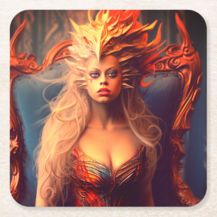 Porta-copo De Papel Quadrado Artsy Lady