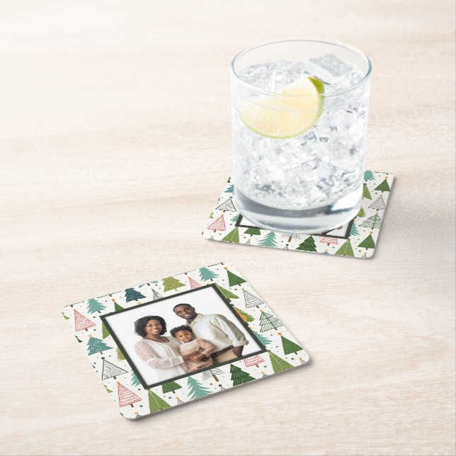 Porta-copo De Papel Quadrado Árvores Retroativas (Insitu)