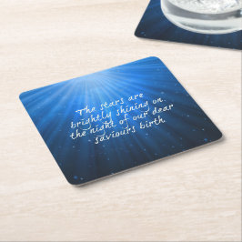 Porta-copo De Papel Quadrado As Estrelas Brilhando Brilhante No Caro Nascimento