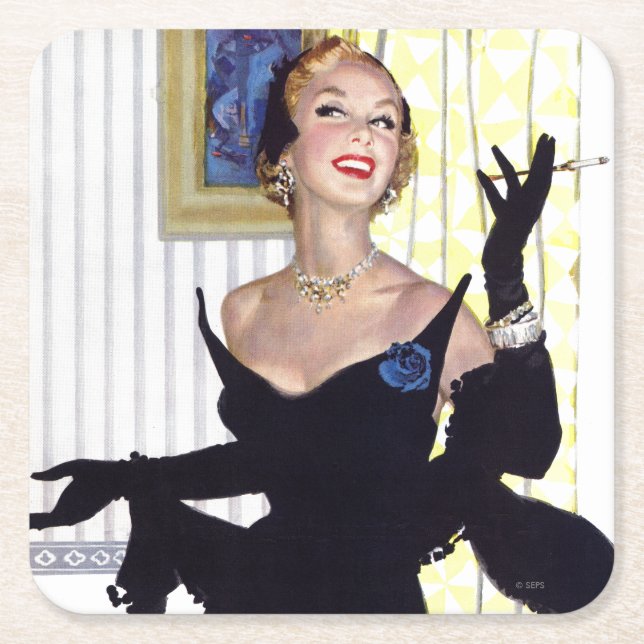 Porta-copo De Papel Quadrado As mulheres inteligentes são perigosas demasiado (Frente)