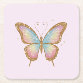 PORTA-COPO DE PAPEL QUADRADO ASAS COLORIDAS