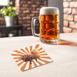 Porta-copo De Papel Quadrado Asas de Buffalo com Starburst Laranja