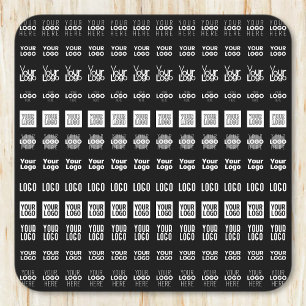 Porta-copo De Papel Quadrado Até 12 logotipos diferentes ou imagens carregadas