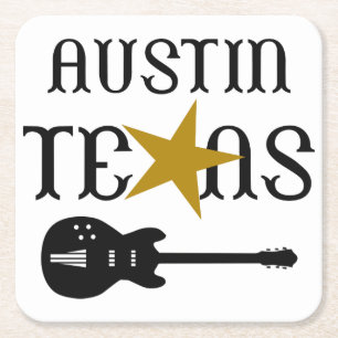 Porta-copo De Papel Quadrado Austin Texas