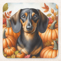 Autumn Dachshund Delight: Costa Preta e Caiu de Ta