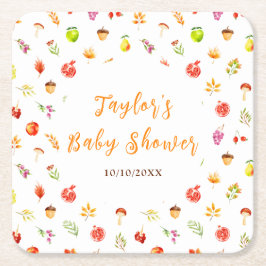 Porta-copo De Papel Quadrado Autumn Fall Harvest Baby Shower