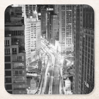 Porta-copo De Papel Quadrado Avenida norte de Michigan em Chicago após o