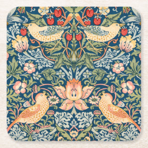Porta-copo De Papel Quadrado Aves Cuecas, Morango Ladrão Arte Vintage