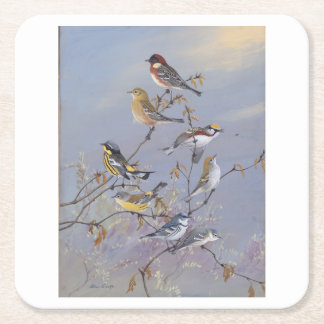 Porta-copo De Papel Quadrado Aves n.o 5