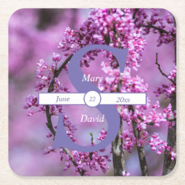 Porta-copo De Papel Quadrado Avondale Redbud Art Wedding Paper Portas copos