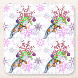 Porta-copo De Papel Quadrado Axlotl Festivo