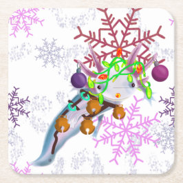 Porta-copo De Papel Quadrado Axlotl Festivo