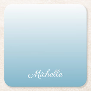 Porta-copo De Papel Quadrado Azul-anjo verde personalizado