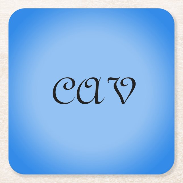 Porta-copo De Papel Quadrado Azul Cornflower Sangria (Frente)