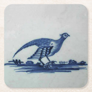 Porta-copo De Papel Quadrado Azulejo Azul Antecipado - Agrupamento na Grama