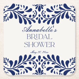 Porta-copo De Papel Quadrado Azulejo Talavera Espanhola Chá de Noiva Festa Espa