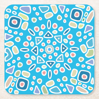 Porta-copo De Papel Quadrado Azure Mosaic