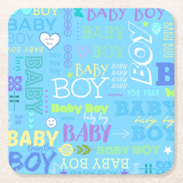 Porta-copo De Papel Quadrado Baby Boy