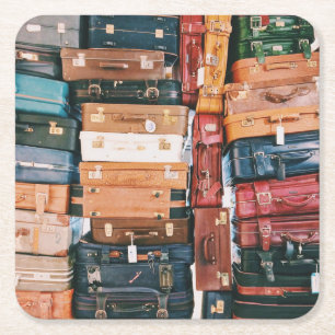 Porta-copo De Papel Quadrado Bagagem De Bagagem Vintage