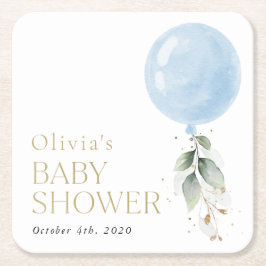 Porta-copo De Papel Quadrado Balão Azul, Eucalyptus, Greenerescência, Chá de fr