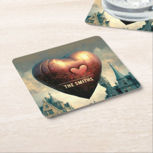 PORTA-COPO DE PAPEL QUADRADO BALÃO DE AR QUENTE DO PORTA COPOS VINTAGE PERSONAL