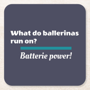 Porta-copo De Papel Quadrado Balé Ballerinas - Piada de dança Batterie