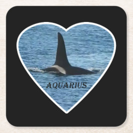 Porta-copo De Papel Quadrado Baleia Assassina Porta copos de Orca "Aquarius"