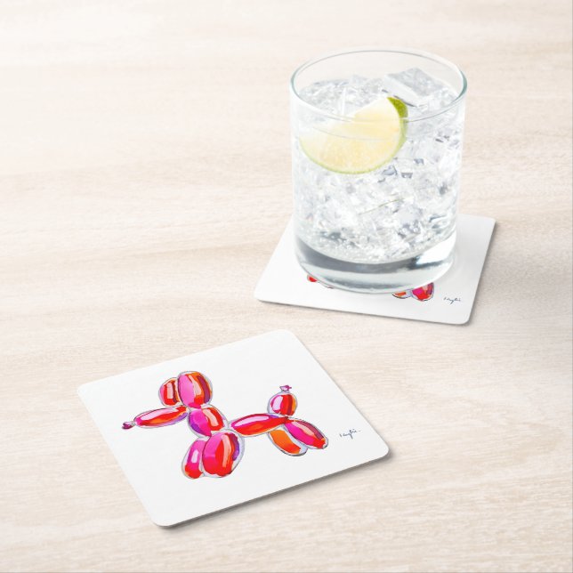 Porta-copo De Papel Quadrado Balloon Dog (Insitu)