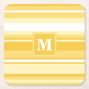 Porta-copo De Papel Quadrado Banda amarela monográfica