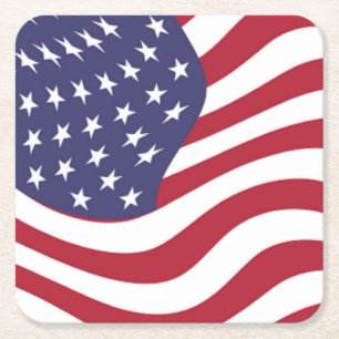 PORTA-COPO DE PAPEL QUADRADO BANDEIRA AMERICANA