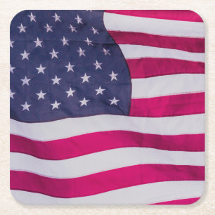 Porta-copo De Papel Quadrado Bandeira Americana