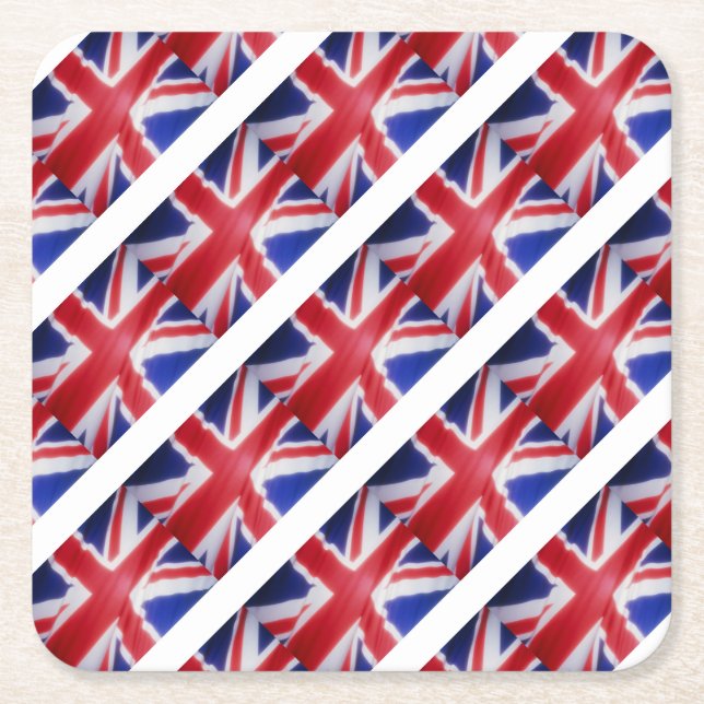 PORTA-COPO DE PAPEL QUADRADO BANDEIRA BRITÂNICA (Frente)