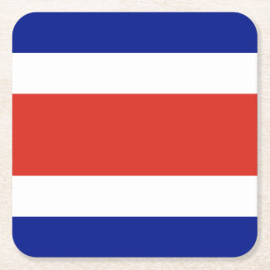 Porta-copo De Papel Quadrado Bandeira Civil da Costa Rica