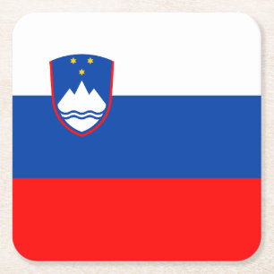 Porta-copo De Papel Quadrado Bandeira da Eslovênia