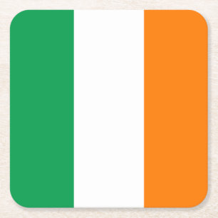 Porta-copo De Papel Quadrado Bandeira da Irlanda