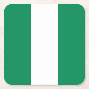 Porta-copo De Papel Quadrado Bandeira da Nigéria