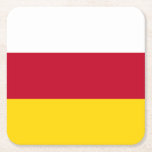 Porta-copo De Papel Quadrado Bandeira da Ossétia do Norte<br><div class="desc">Bandeira Patriótica da Ossétia do Norte Alania.</div>