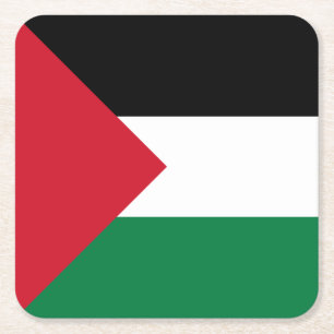 Porta-copo De Papel Quadrado Bandeira da Palestina