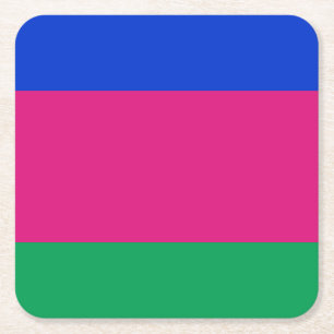 Porta-copo De Papel Quadrado Bandeira da República Popular de Kuban