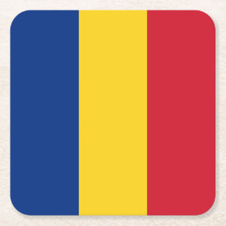 Porta-copo De Papel Quadrado Bandeira da Romênia