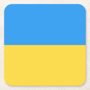 Porta-copo De Papel Quadrado Bandeira da Ucrânia
