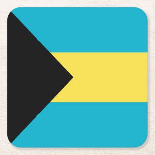 Porta-copo De Papel Quadrado Bandeira das Bahamas