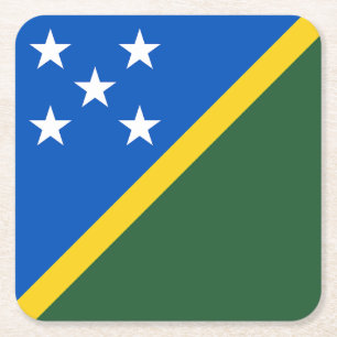 Porta-copo De Papel Quadrado Bandeira das Ilhas Salomão