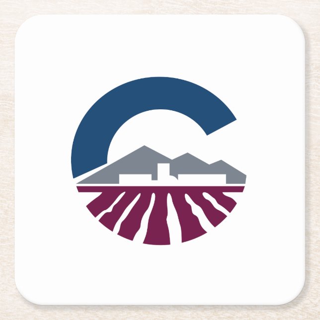 Porta-copo De Papel Quadrado Bandeira de Chandler, Arizona (Frente)