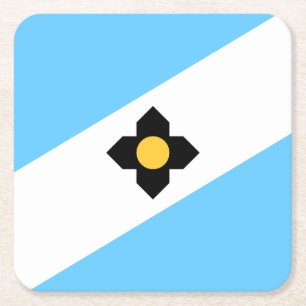 Porta-copo De Papel Quadrado Bandeira de Madison, Porta copos de Papel Quadrado